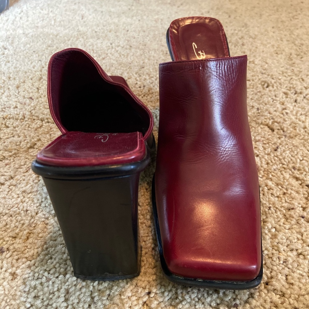 Red Block Heels! - Picture 2 of 2